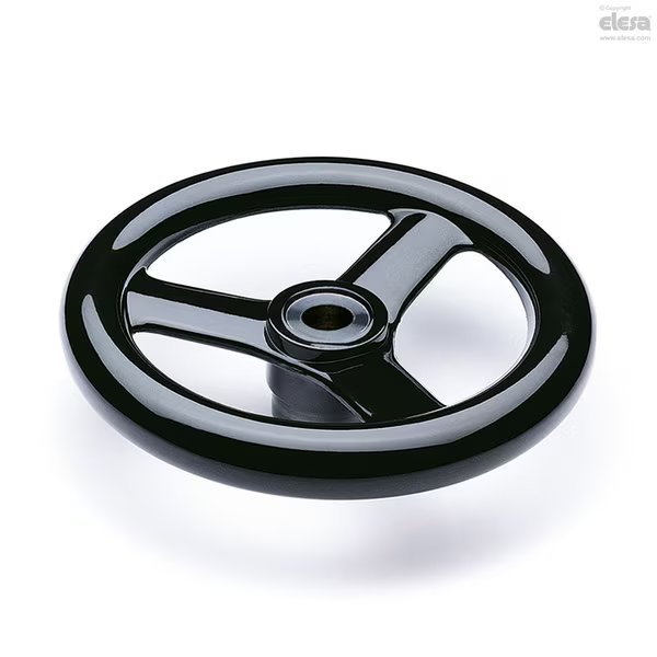 Without handle, drilled hub, VR.125 FP-A14-K, Elesa, Mfr#: VR.FP-A
